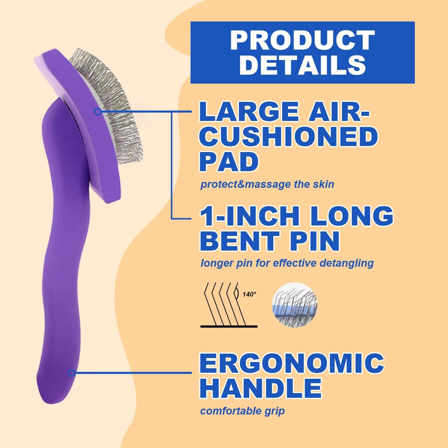 xixiturtle slicker brush for golden doodle, poodle, labradoodle & more, purple, curly hair dog grooming brush, effortlessly detangles, unisex, all ages xixiturtle slicker brush for golden doodle, poodle, labradoodle & more, purple, curly hair dog grooming brush, effortlessly detangles, unisex, all ages