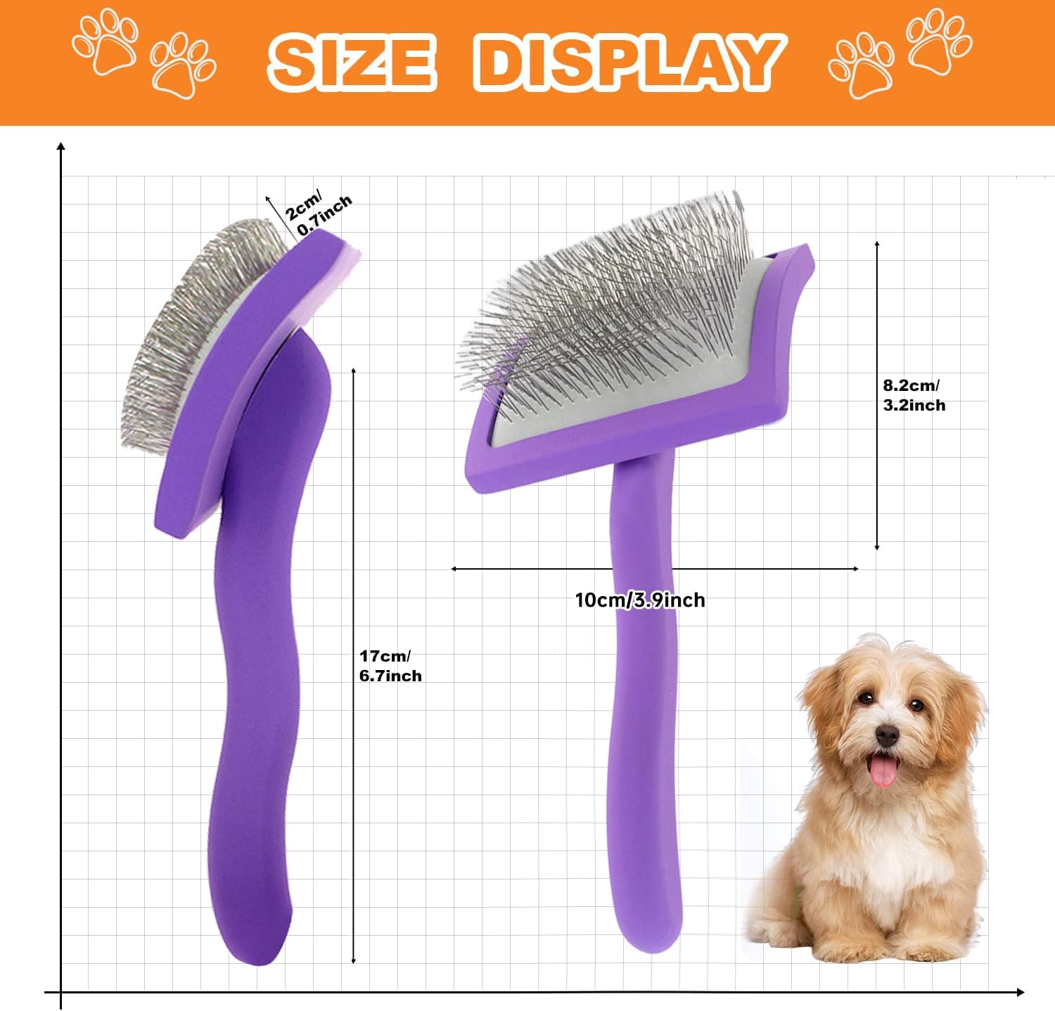 xixiturtle slicker brush for golden doodle, poodle, labradoodle & more, purple, curly hair dog grooming brush, effortlessly detangles, unisex, all ages xixiturtle slicker brush for golden doodle, poodle, labradoodle & more, purple, curly hair dog grooming brush, effortlessly detangles, unisex, all ages