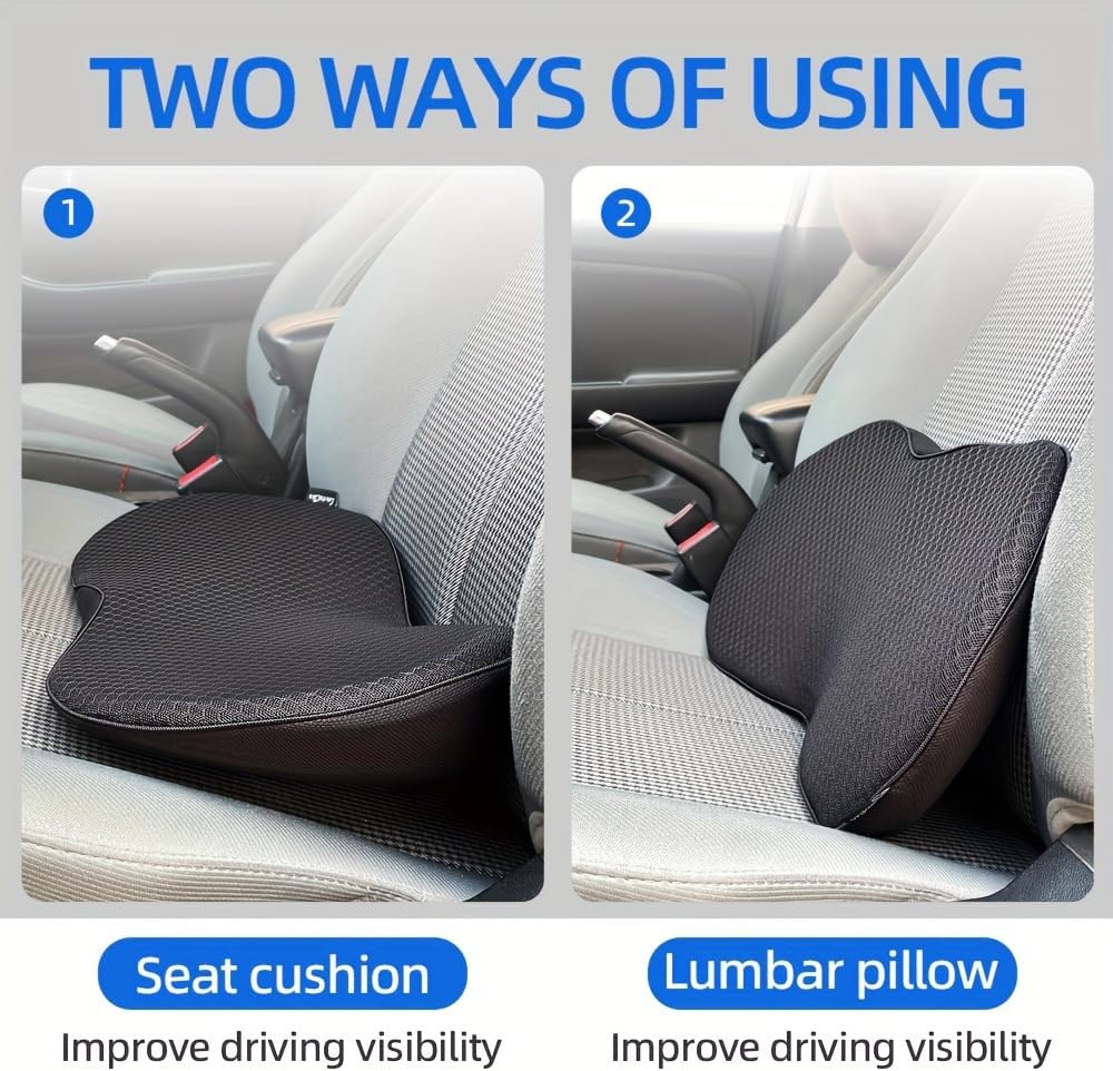 wedge car seat cushion: memory foam truck seat cushion for car seat driver sciatica and back pain relief enhancing driving comfort black wedge car seat cushion: memory foam truck seat cushion for car seat driver sciatica and back pain relief enhancing driving comfort black