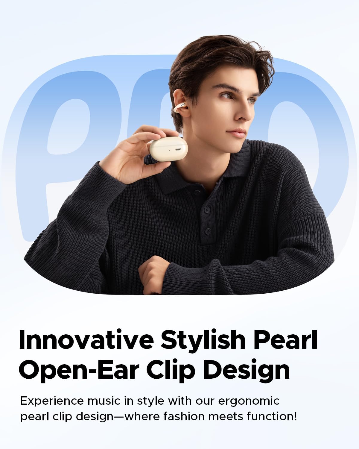 soundpeats pearlclip pro ear clip earbuds, open ear wireless earphones bluetooth 5.4 with mic, ipx5 waterproof, clip on headphones 24 hours playtime, app control for running/cycling/fitness (beige) soundpeats pearlclip pro ear clip earbuds, open ear wireless earphones bluetooth 5.4 with mic, ipx5 waterproof, clip on headphones 24 hours playtime, app control for running/cycling/fitness (beige)