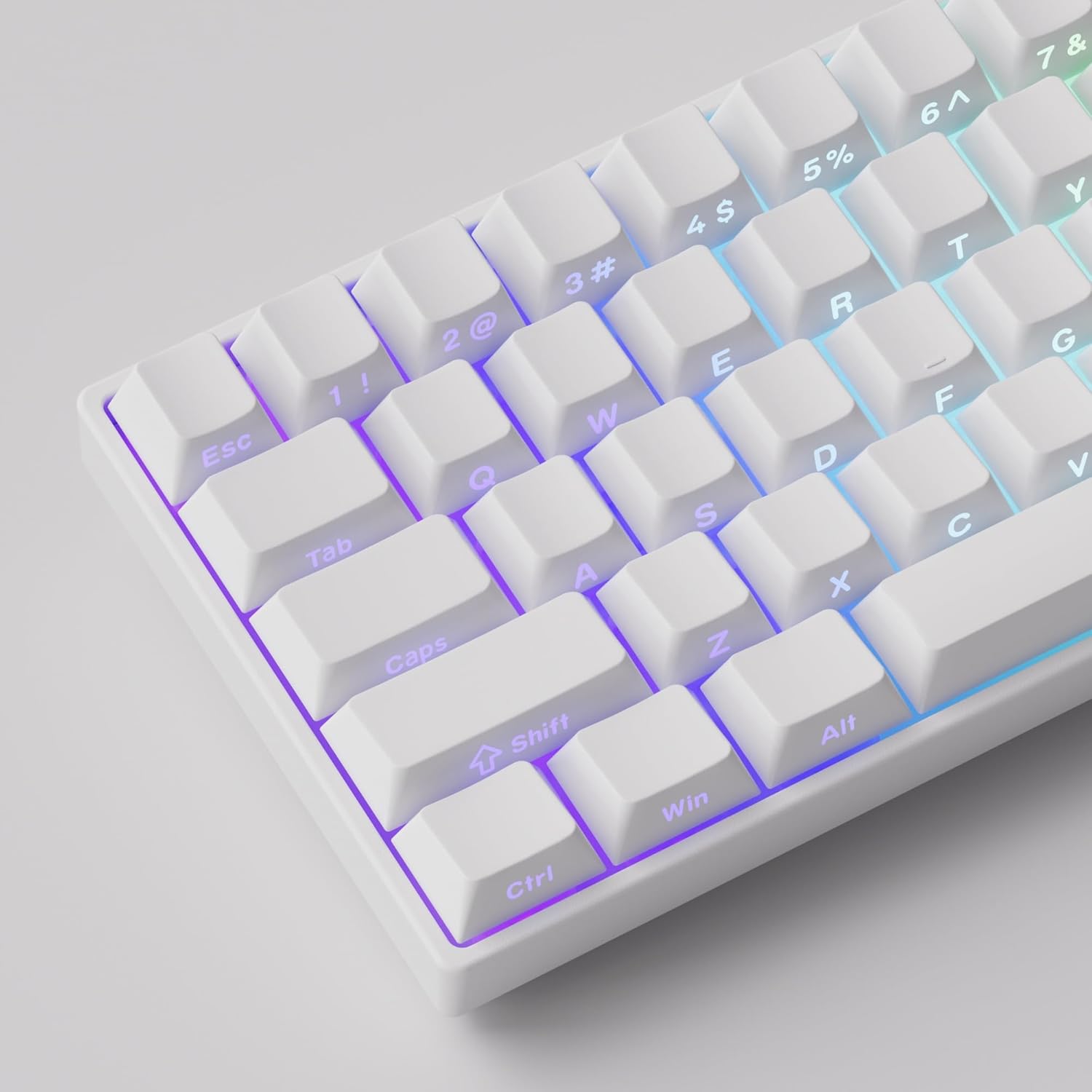 fun60 pro rapid trigger gaming keyboard 8k sp magnetic switch he keyboard wired 60% white shine through (glare magnetic switch) fun60 pro rapid trigger gaming keyboard 8k sp magnetic switch he keyboard wired 60% white shine through (glare magnetic switch)