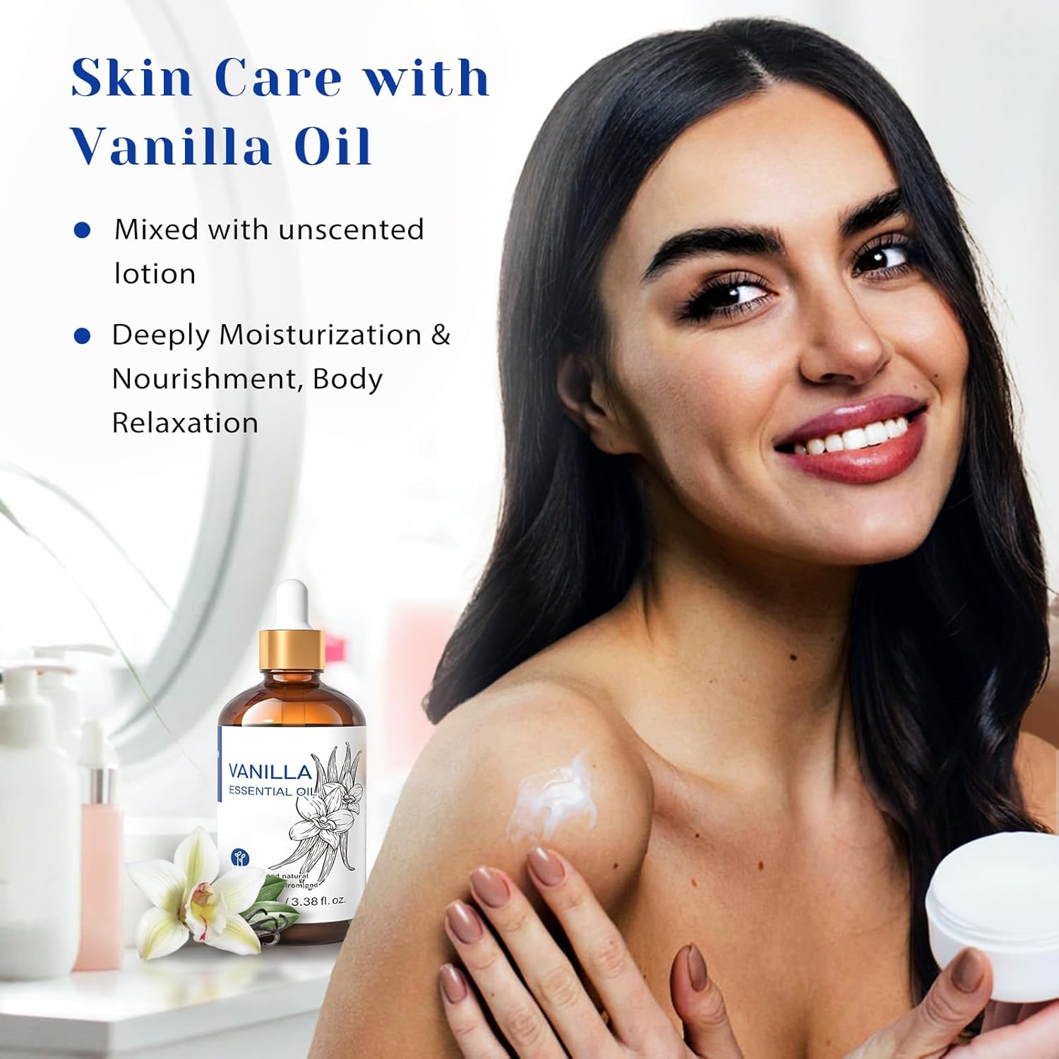 hiqili vanilla essential oil strong fragrance and lasting for diffuser,body bath,candle making 3.38 fl oz hiqili vanilla essential oil strong fragrance and lasting for diffuser,body bath,candle making 3.38 fl oz
