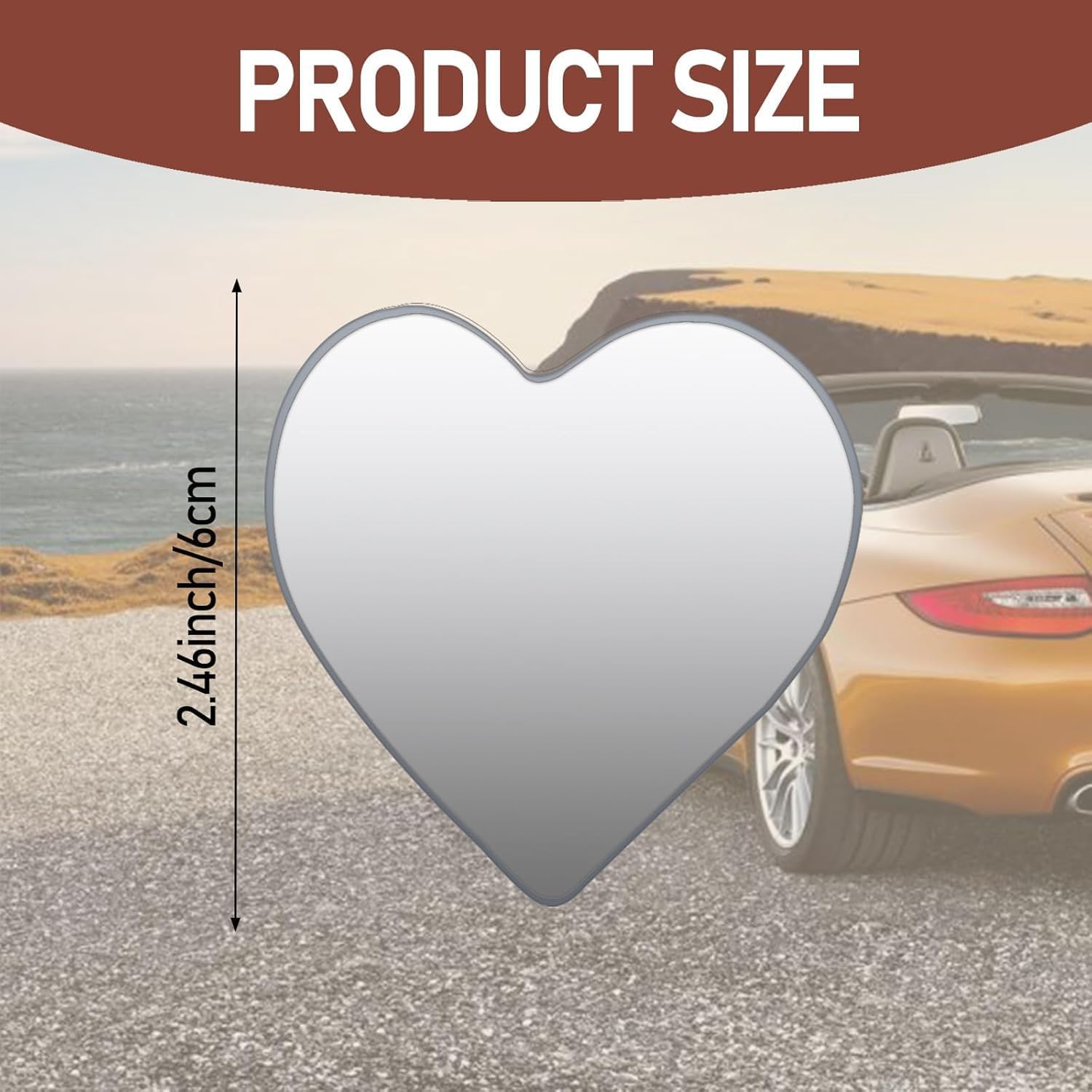 2 pack heart blind spot mirrors, wide angle convex rearview side mirrors, cute frameless stick on car accessories for women, suvs, and trucks 2 pack heart blind spot mirrors, wide angle convex rearview side mirrors, cute frameless stick on car accessories for women, suvs, and trucks