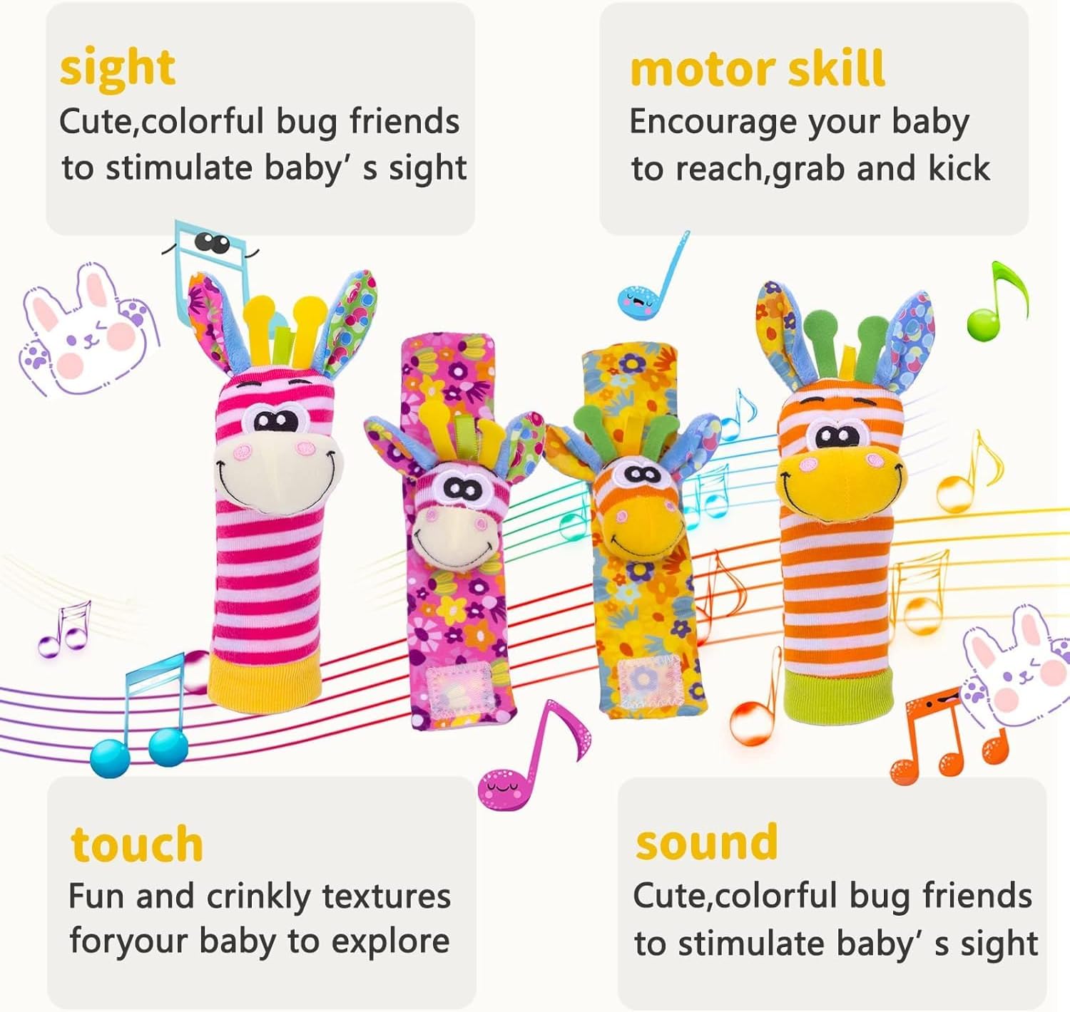 wrist rattles baby socks baby toys set soft sensory toys for babies cartoon animal rattles sock early development toy baby shower birth gift for newborn infant baby boy girl 0 to 3 years old wrist rattles baby socks baby toys set soft sensory toys for babies cartoon animal rattles sock early development toy baby shower birth gift for newborn infant baby boy girl 0 to 3 years old