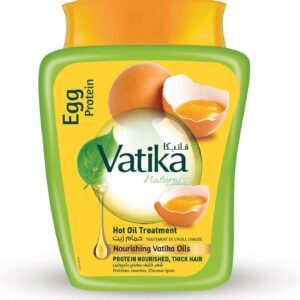 vatika naturals egg protein hair mask treatment 1kg | hot oil treatment infused with egg protein | for nourished & thick hair
