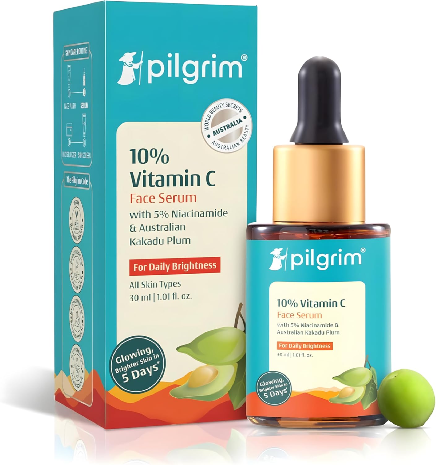 pilgrim 10% vitamin c face serum for daily brightness 30 ml | face serum for glowing skin | reduces dark spots & evens skin tone | fragrance free | for men and women | all skin types | pilgrim 10% vitamin c face serum for daily brightness 30 ml | face serum for glowing skin | reduces dark spots & evens skin tone | fragrance free | for men and women | all skin types |