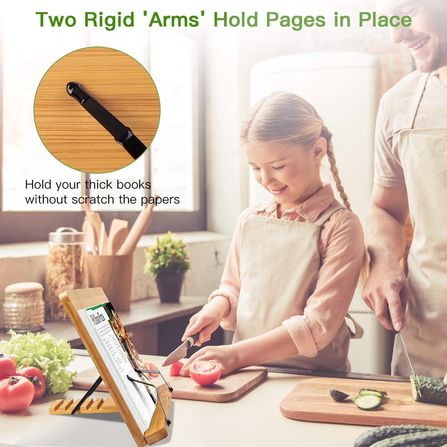 bamboo book stand & holder for reading hands free for large books in bed, cookbook, textbook, law, with 8 adjustable height laptop stand, perfect for kitchen or office (29x38 cm) bamboo book stand & holder for reading hands free for large books in bed, cookbook, textbook, law, with 8 adjustable height laptop stand, perfect for kitchen or office (29x38 cm)