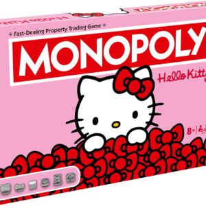 winning moves monopoly hello kitty edition popular board game hello kitty strategy board game with family & friends! 2 6 players aged 8+