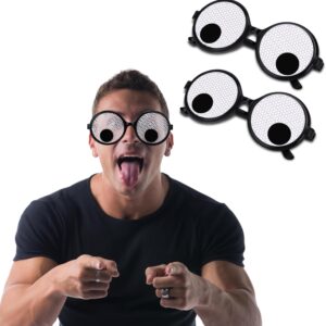 axlksia 2 pcs googly eye glasses, novelty shaking glasses with googly eyes for adults & kids