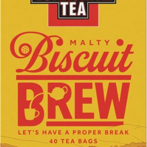 yorkshire tea biscuit brew flavoured tea bags, 4 boxes of 40 tea bags (total 160 bags)