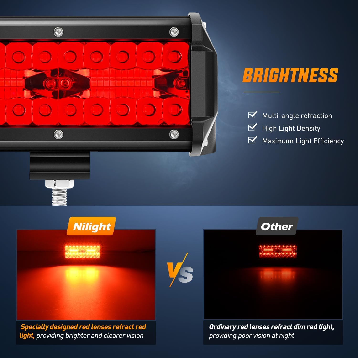 nilight 6.5 inch led light pod red triple row 2pcs 120w flood spot combo driving fog lights fishing hunting emergency safety signal deck trailer lights for utv pick up van boat tractor nilight 6.5 inch led light pod red triple row 2pcs 120w flood spot combo driving fog lights fishing hunting emergency safety signal deck trailer lights for utv pick up van boat tractor