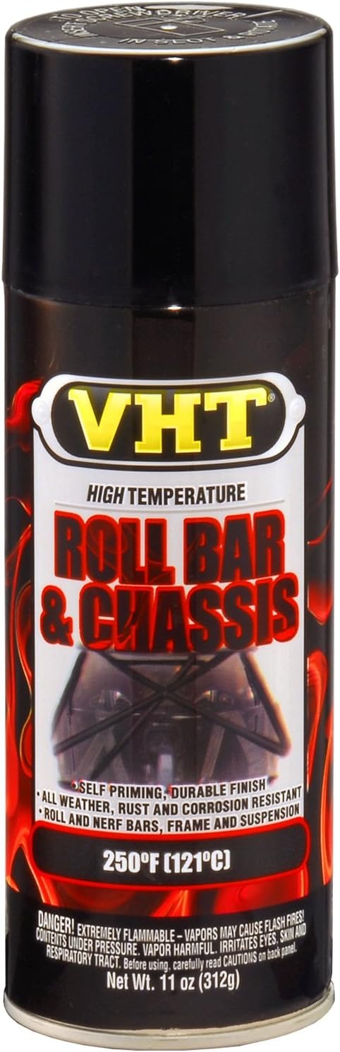 vht sp670 gloss black roll bar and chassis paint can 11 oz. vht sp670 gloss black roll bar and chassis paint can 11 oz.