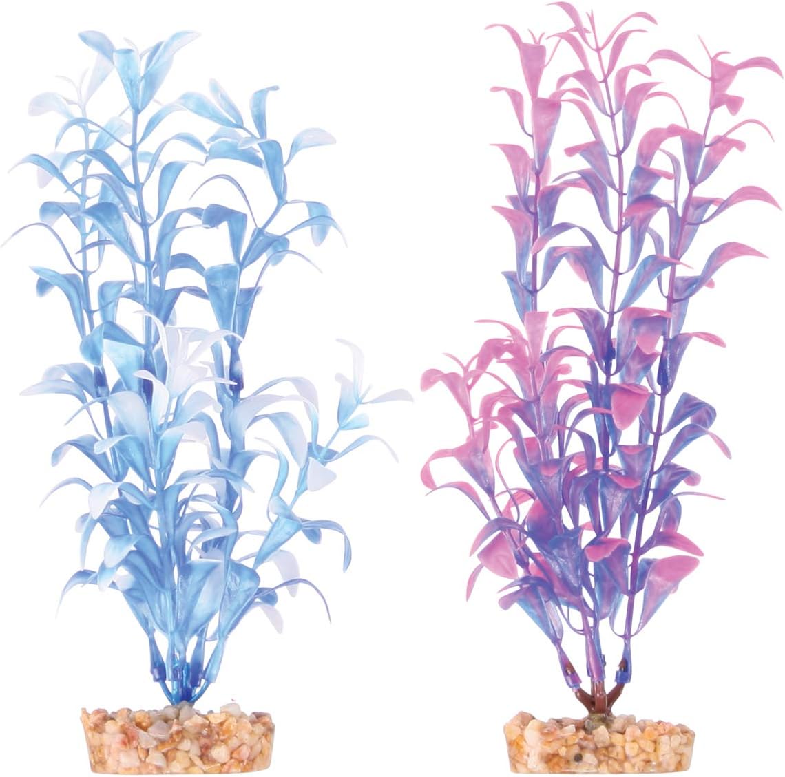 kazoo 19605 medium leaf metallic plastic plant, purple/pink/blue/white small kazoo 19605 medium leaf metallic plastic plant, purple/pink/blue/white small