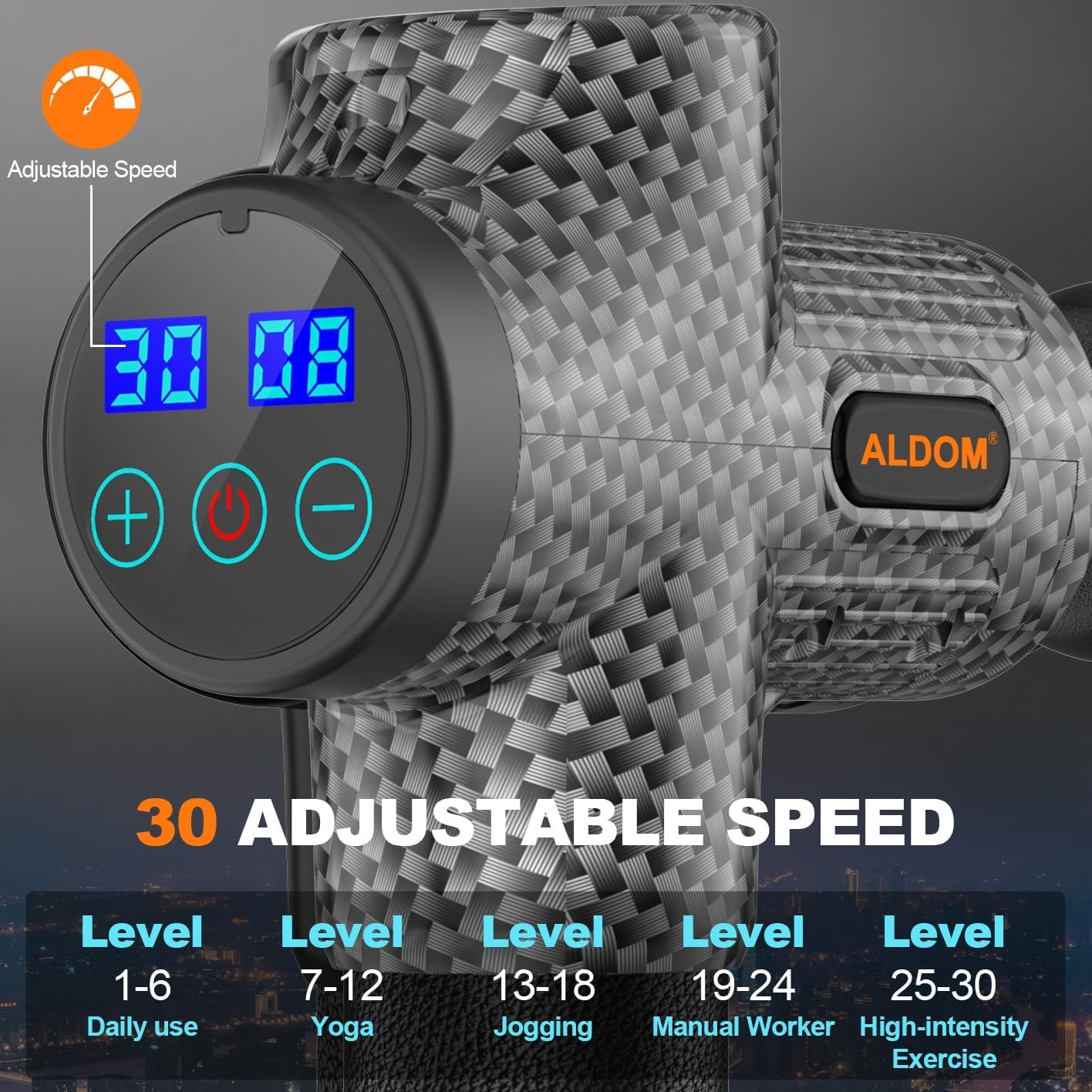 massage gun, 30 speed levels, portable powerful massage gun for daily use, sports lovers, super quiet high speed motor massage gun, 30 speed levels, portable powerful massage gun for daily use, sports lovers, super quiet high speed motor