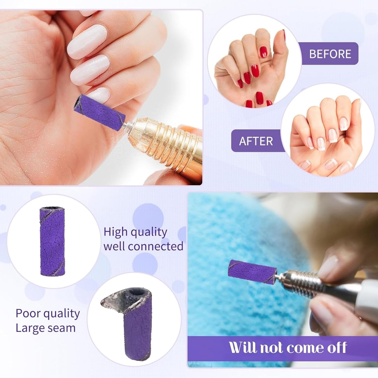 itadaku 120 pcs 3mm mini sanding bands for nail drill fine grit nail drill bits with mandrel for acrylic nails, gel manicure, and pedicure itadaku 120 pcs 3mm mini sanding bands for nail drill fine grit nail drill bits with mandrel for acrylic nails, gel manicure, and pedicure