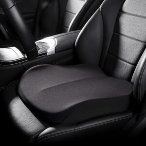 uvcmdui adult car booster seat, portable car seat cushion pad for driving, soft car seat cushion for height, effectively increase the field of view by 10cm/ 3.9in, for car office home, black
