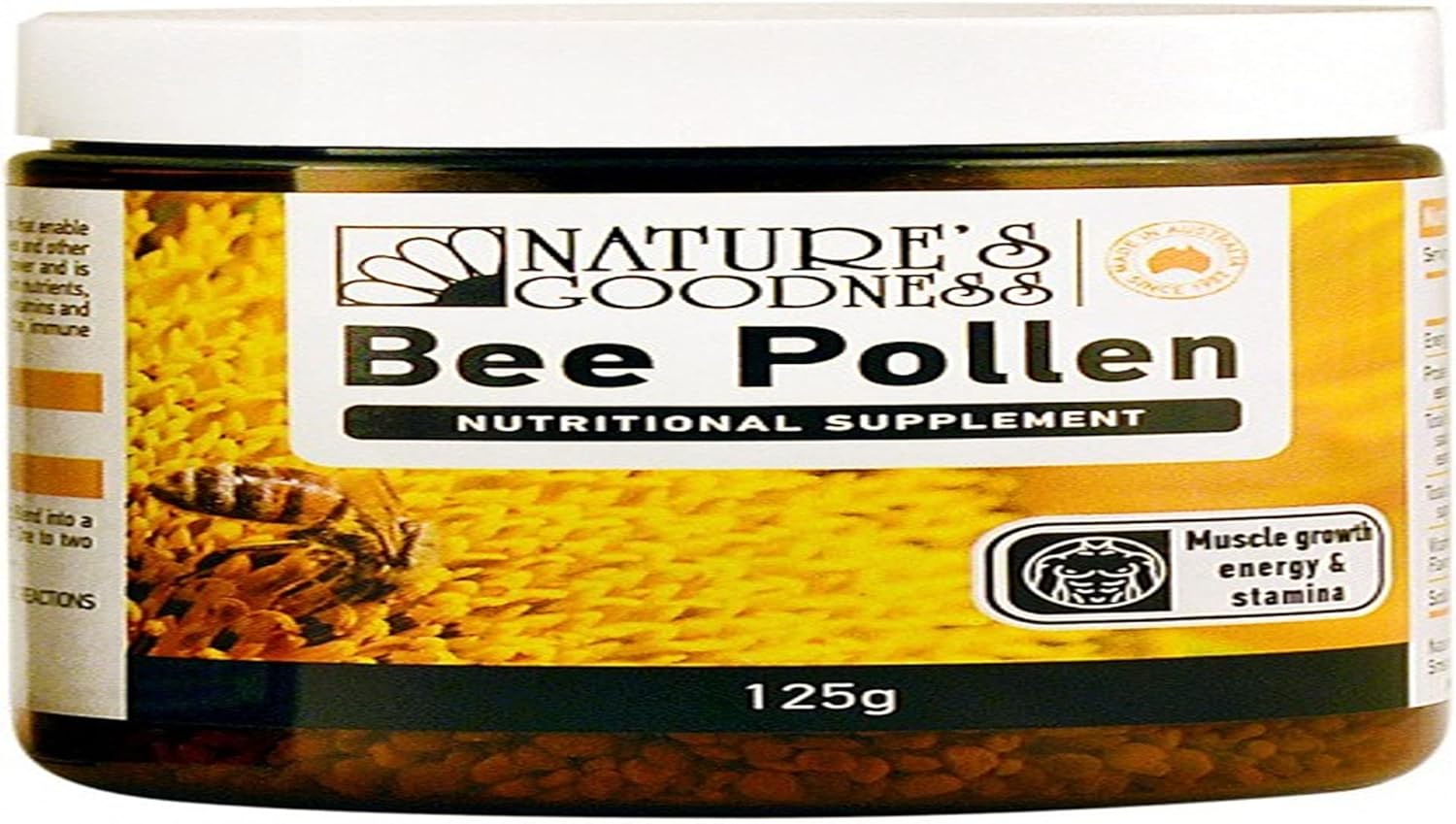 natures goodness bee pollen granules nutritional supplements 125 g natures goodness bee pollen granules nutritional supplements 125 g