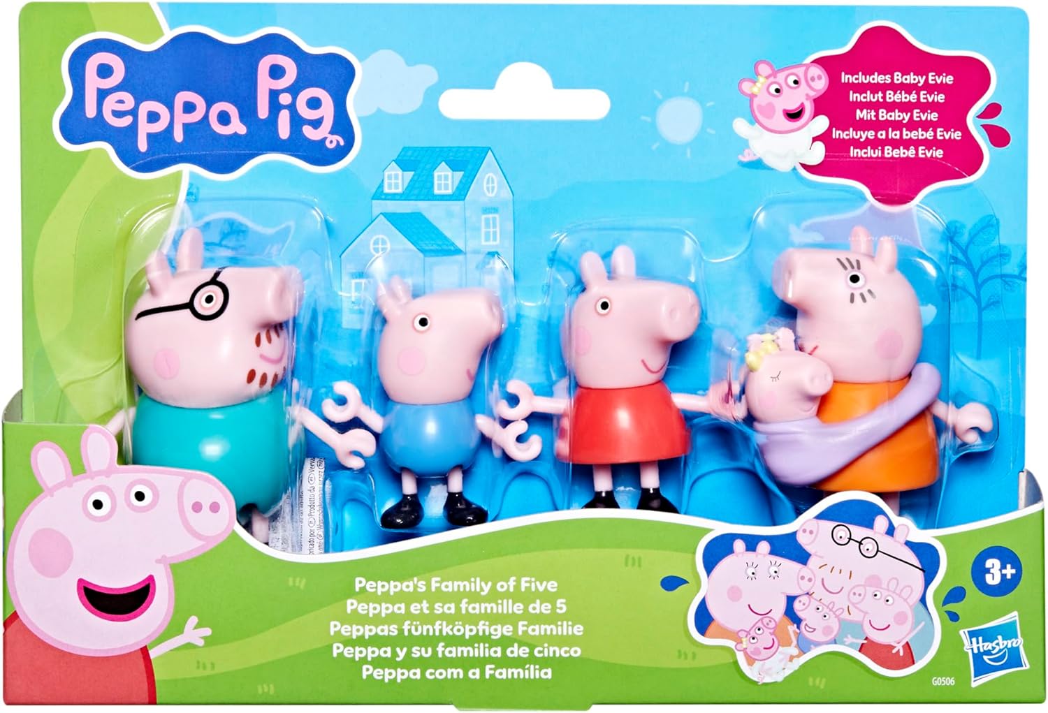 peppa pig peppa's family of five with baby evie, poseable figures hold hands, preschool toys for girls and boys 3 and up peppa pig peppa's family of five with baby evie, poseable figures hold hands, preschool toys for girls and boys 3 and up
