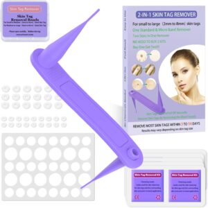 2 in 1 skin tag removal kit safe for small to large (2mm 8.5mm) skin tags for most body