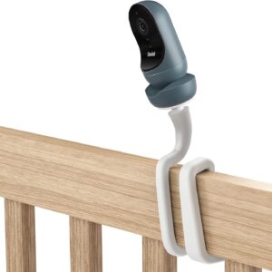 holaca flexible twist mount for owlet cam 2 and owlet cam baby monitor camera stand with 1/4 threaded hole and adjustable 360 degree mount for crib nursery(with base connect)