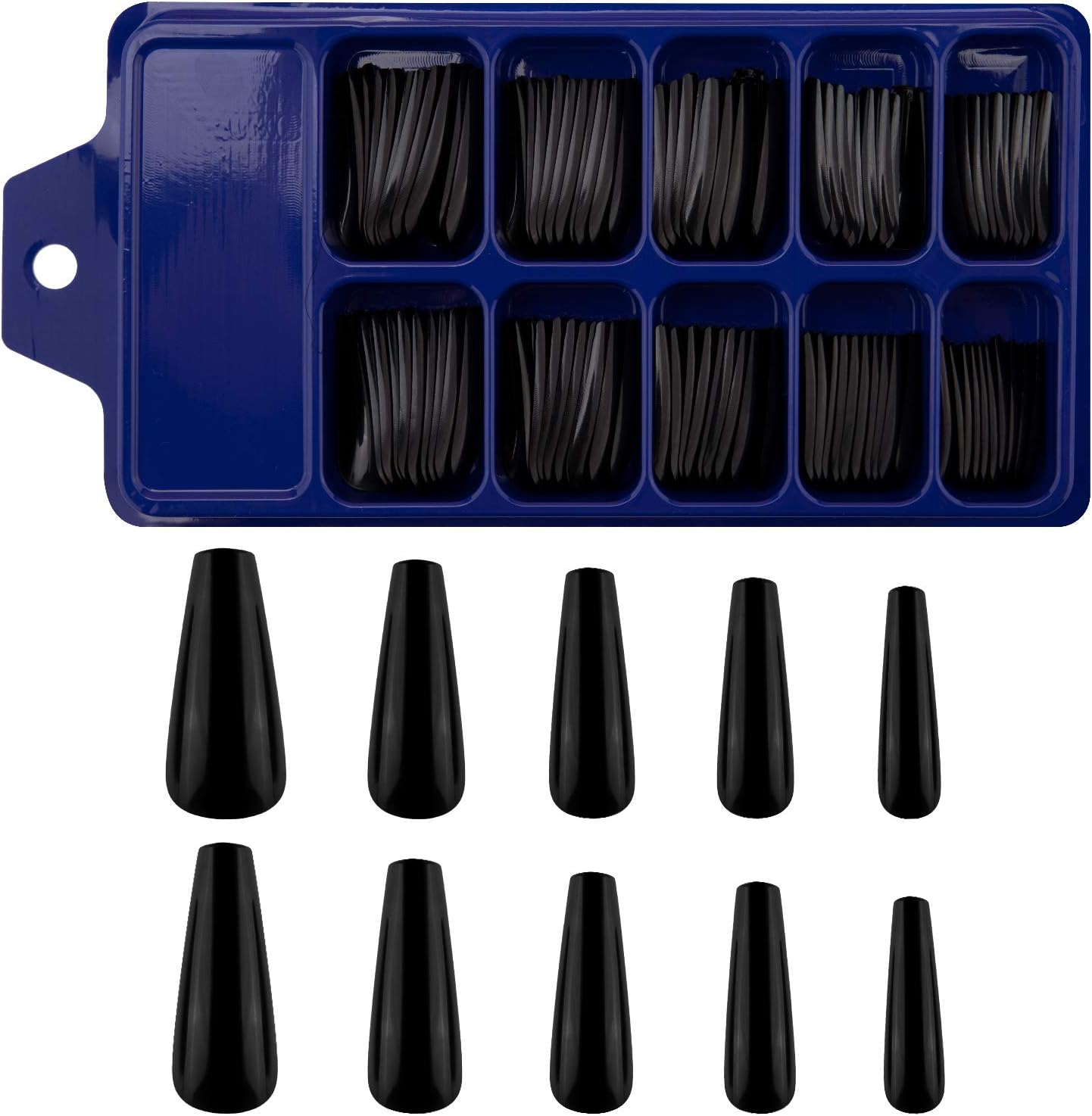 savita 100pcs extra long press on nails acrylic artificial fake nails coffin long ballerina full cover false nails for nail art, nail salon supplies (10 sizes) (black) savita 100pcs extra long press on nails acrylic artificial fake nails coffin long ballerina full cover false nails for nail art, nail salon supplies (10 sizes) (black)