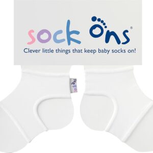 sock ons sockons clever little things baby socks small, white
