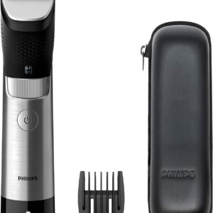 philips bt9810/15 beard trimmer series 9000 prestige for precision incomparable with long attachment comb