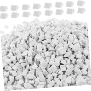 iwowhero 4mm triangle polishing abrasive for vibration polishing machine white ceramic buffing media for jewelry and craft tumbling