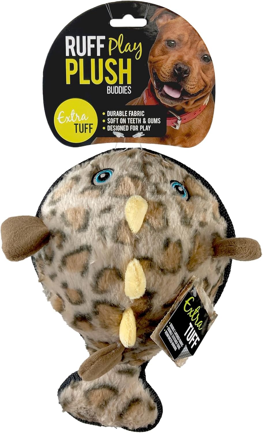 ruff play extra tuff plush blowfish dog toy, brown dog teething toy, chew toys, extremely durable, for aggressive chewers, extra tough dog toys, aids dogs dental health ruff play extra tuff plush blowfish dog toy, brown dog teething toy, chew toys, extremely durable, for aggressive chewers, extra tough dog toys, aids dogs dental health