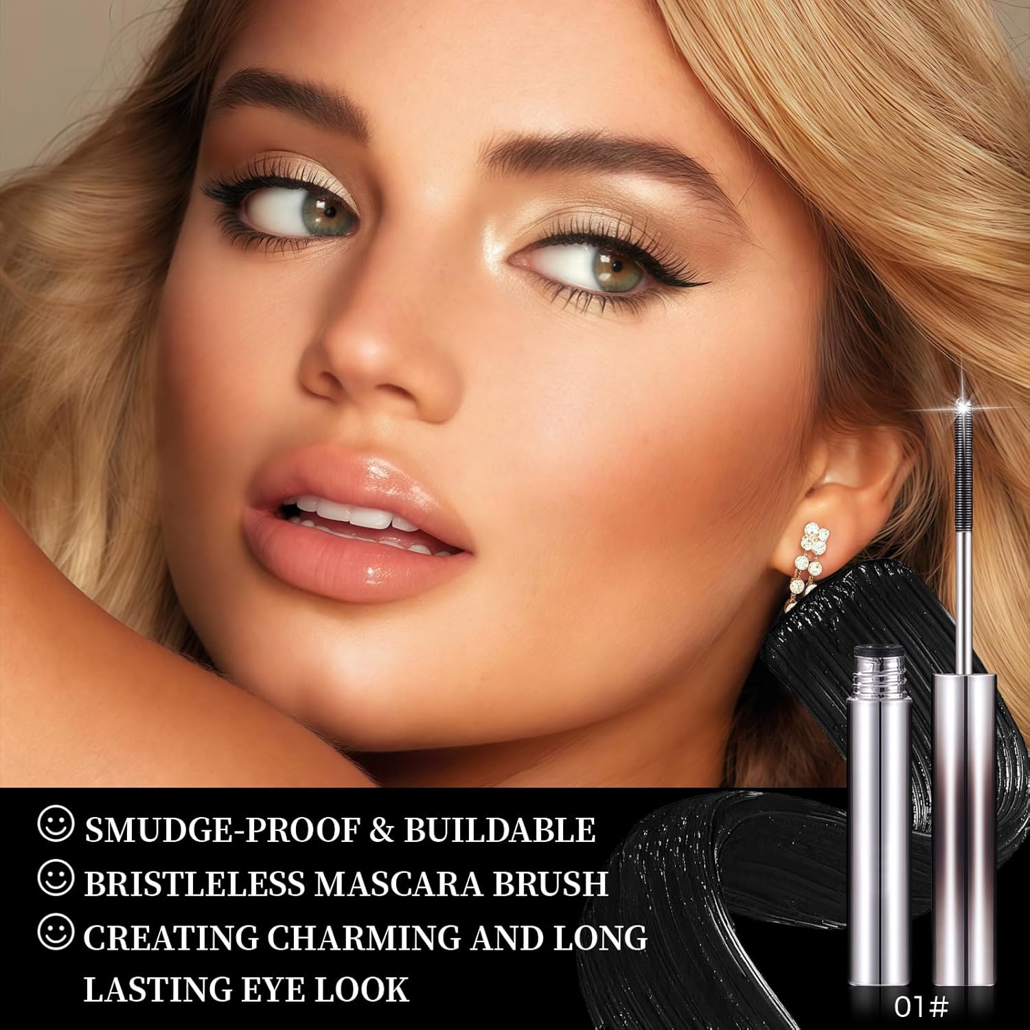 dageda metal wand mascara, washable iron wand mascara, waterproof and smudge proof metal eyelash makeup, curling, non clumping, volume slim with bristle less brush (#01 black) dageda metal wand mascara, washable iron wand mascara, waterproof and smudge proof metal eyelash makeup, curling, non clumping, volume slim with bristle less brush (#01 black)