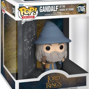 funko pop! deluxe: lord of the rings gandalf door of durin (glow in the dark)