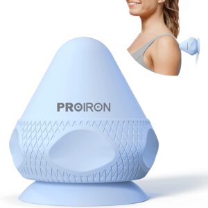 proiron massage ball, fascia ball for deep tissue massage suction cup massage ball lacrosse/spiky ball for back, feet, shoulders, exercise，yoga, pain and stress relief blue
