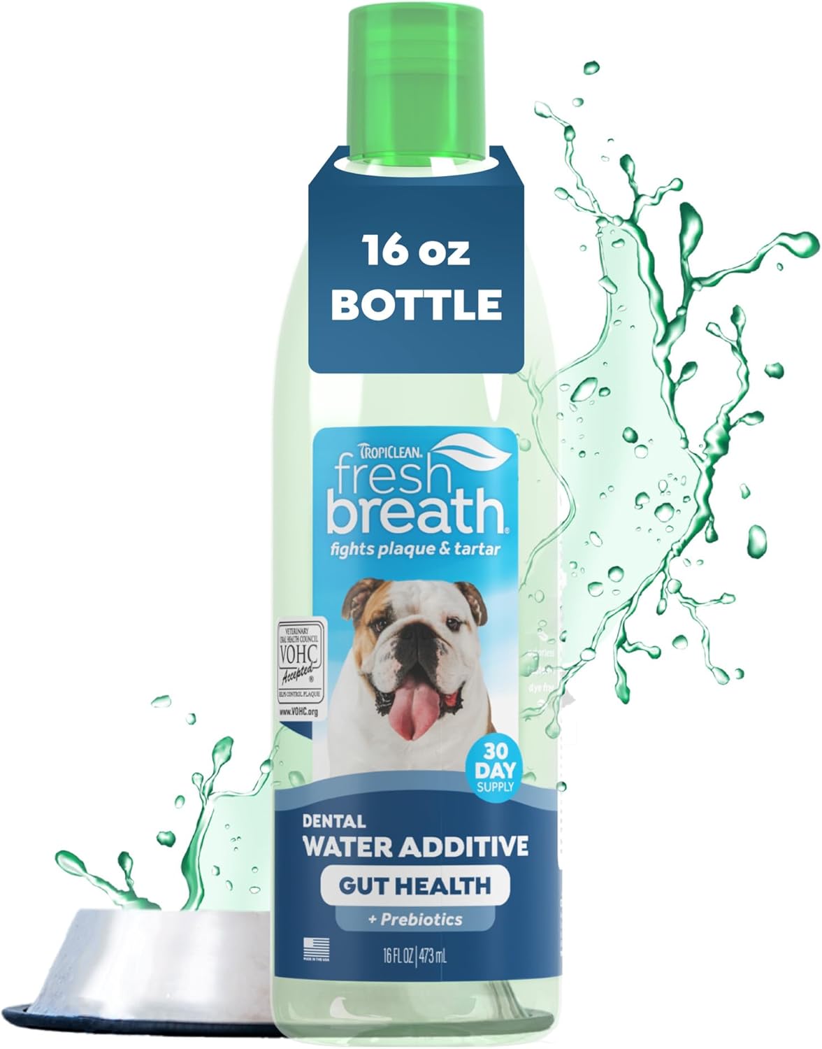 tropiclean fresh breath no brushing teeth cleaning dental health water additive solution plus digestive support for dogs 473ml tropiclean fresh breath no brushing teeth cleaning dental health water additive solution plus digestive support for dogs 473ml