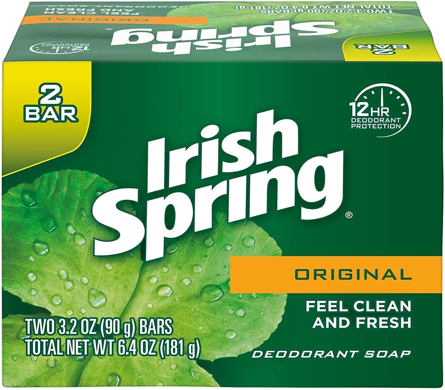 irish spring original deodorant bar soap, 3.20 oz bars, 2 ea irish spring original deodorant bar soap, 3.20 oz bars, 2 ea