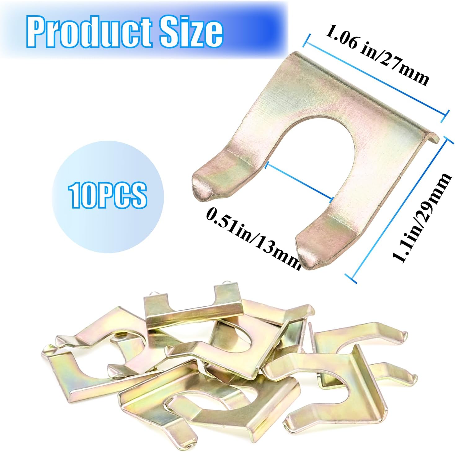 meajoo 10pcs brake line clips, u shape metal brake line clips brake line retainer brake hose bracket replacement hose retaining clip brake hose lock for cars trucks motorcycles meajoo 10pcs brake line clips, u shape metal brake line clips brake line retainer brake hose bracket replacement hose retaining clip brake hose lock for cars trucks motorcycles