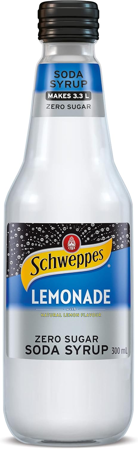 schweppes lemonade soda syrup 300ml x 12 glass schweppes lemonade soda syrup 300ml x 12 glass