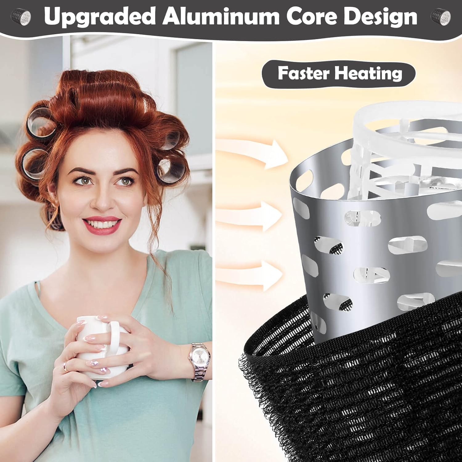 thermal rollers for hair, 24pcs jumbo rollers hair curlers with clips, large roller with 63mm 48mm 36mm self grip thermal hair roller for long medium short hairs volume thermal rollers for hair, 24pcs jumbo rollers hair curlers with clips, large roller with 63mm 48mm 36mm self grip thermal hair roller for long medium short hairs volume