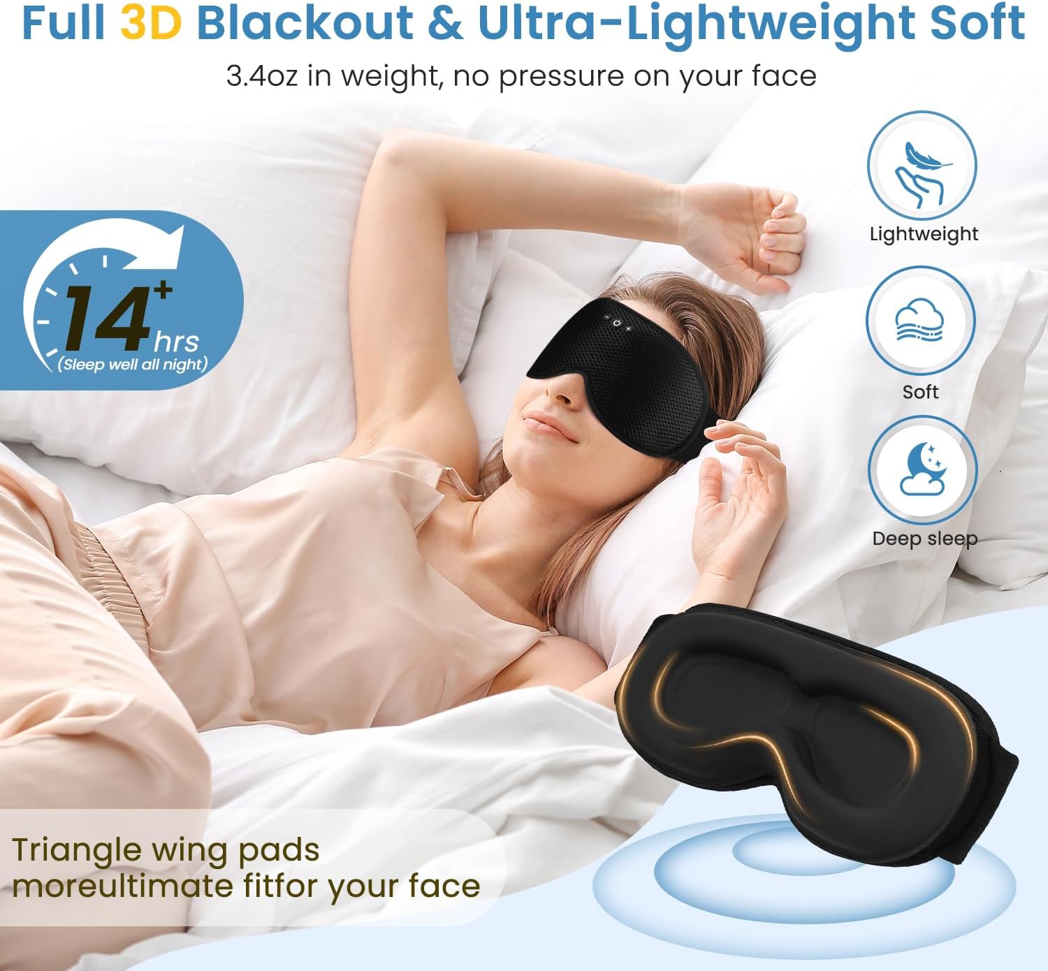xkimos sleep mask headphones, 3d sleep headphones with 5.4 bluetooth headphones, breathable light blocking sleeping mask,with ultra thin stereo speakers,cool gadgets mens gifts xkimos sleep mask headphones, 3d sleep headphones with 5.4 bluetooth headphones, breathable light blocking sleeping mask,with ultra thin stereo speakers,cool gadgets mens gifts