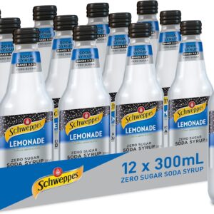 schweppes lemonade soda syrup 300ml x 12 glass