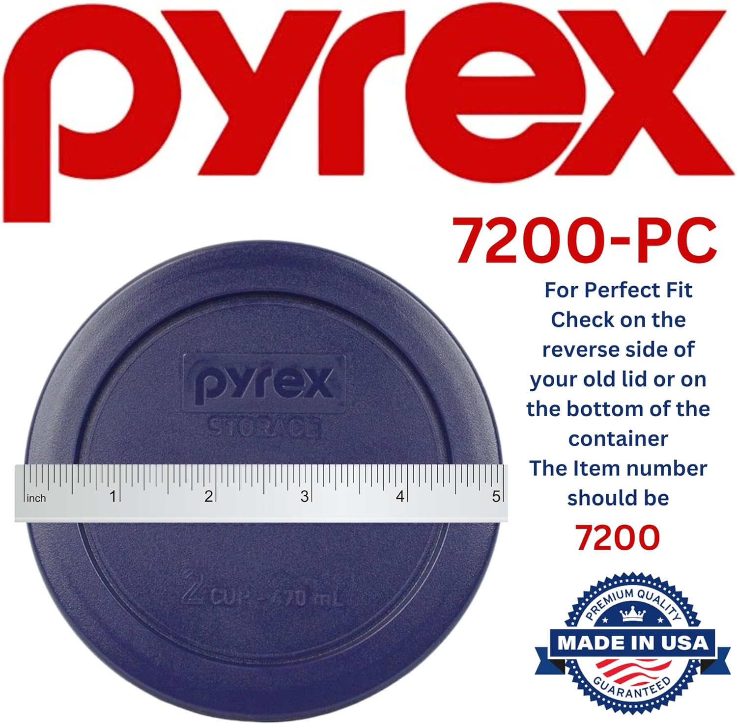 pyrex 7200 pc 2 cup dark blue round storage lids 2 pack pyrex 7200 pc 2 cup dark blue round storage lids 2 pack