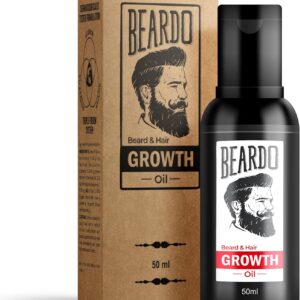 beardo beard and hair growth oil 50 ml with natural ingredients rose and hibiscus oils