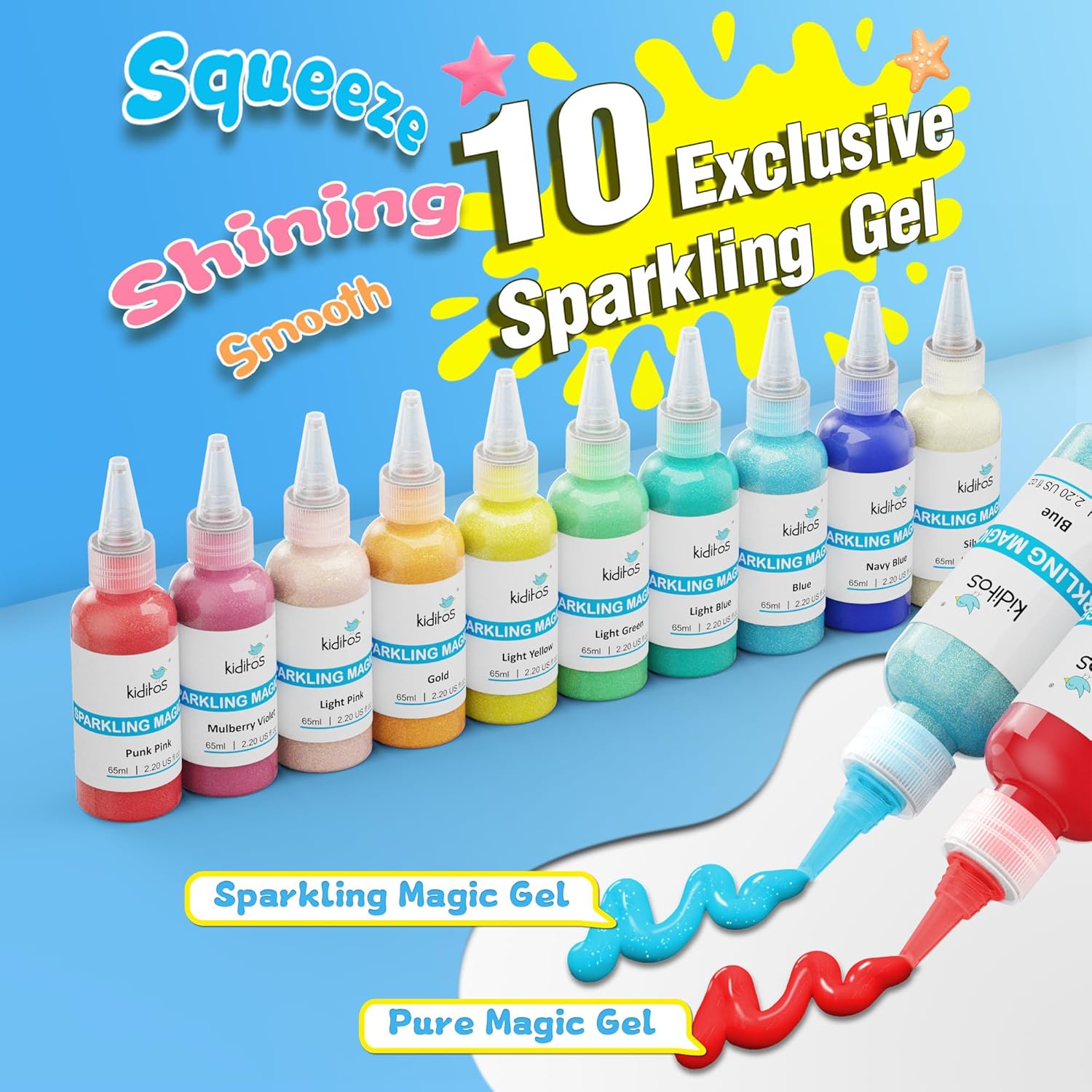 kiditos magic water elf toy kit–squishies for kids, 20 gels & 10 molds, magic gel water pets sensory toy, fun diy craft kit,party favors, birthday & xmas gifts for kids ages 3+ kiditos magic water elf toy kit–squishies for kids, 20 gels & 10 molds, magic gel water pets sensory toy, fun diy craft kit,party favors, birthday & xmas gifts for kids ages 3+