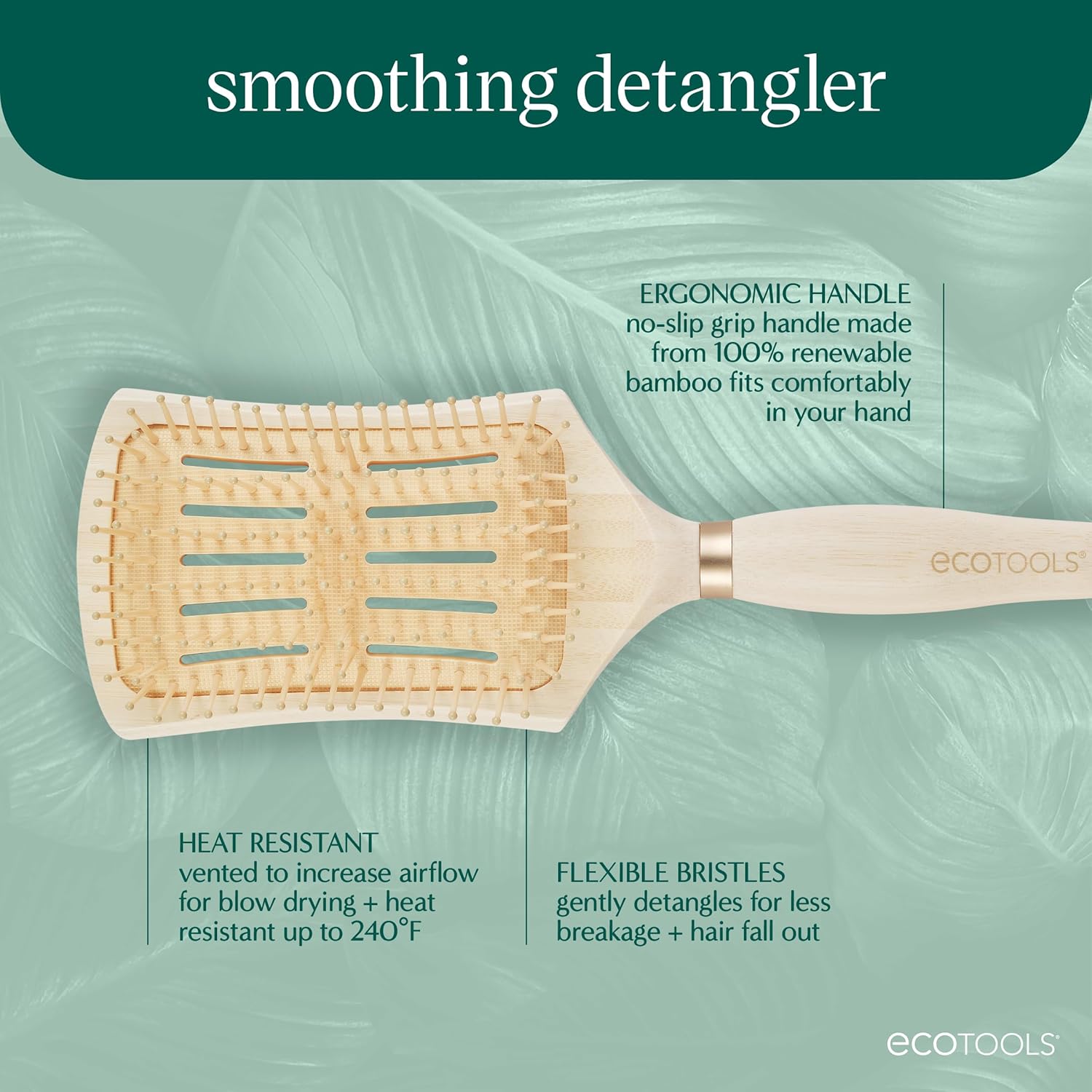 ecotools smoothing detangler hair brush ecotools smoothing detangler hair brush