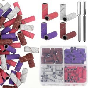 itadaku 120 pcs 3mm mini sanding bands for nail drill fine grit nail drill bits with mandrel for acrylic nails, gel manicure, and pedicure