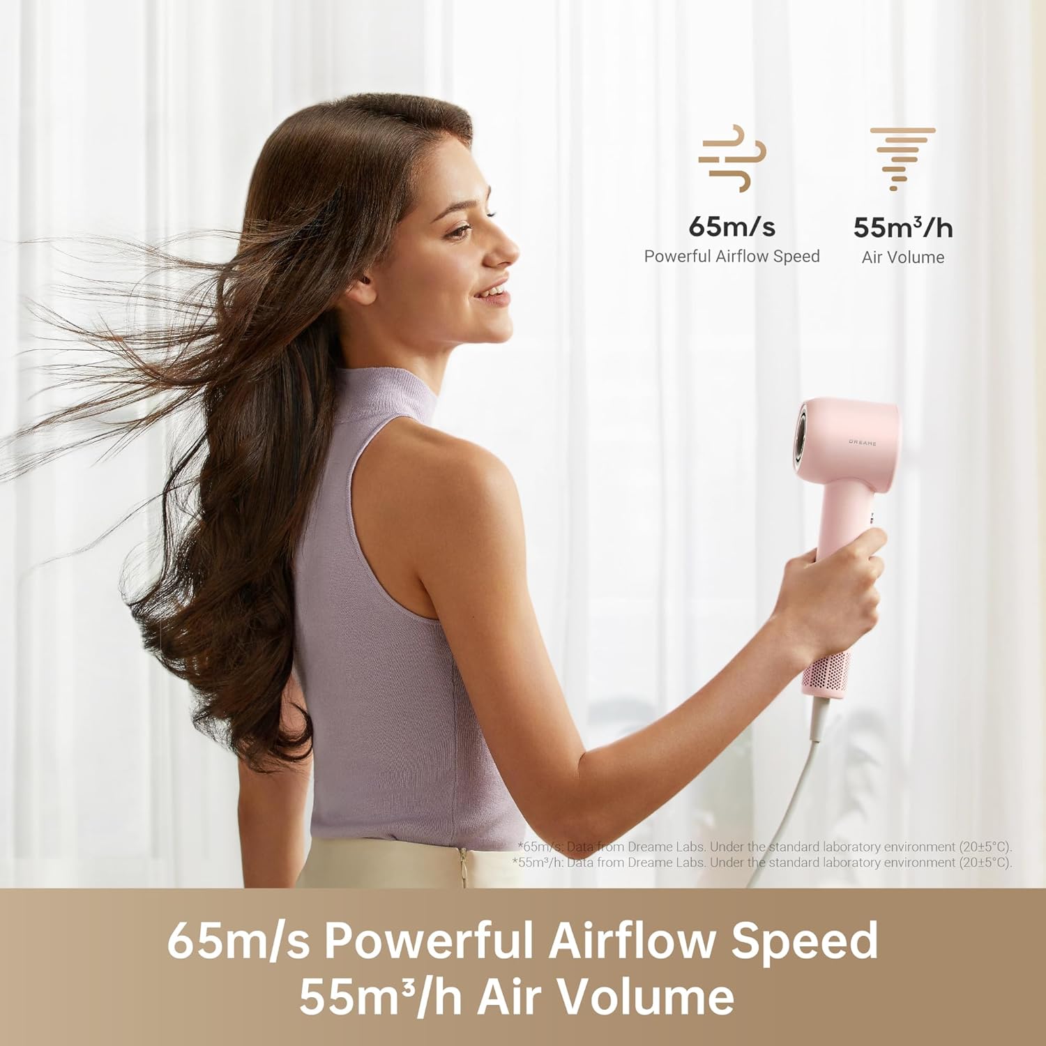 dreame hair gleam hair dryer pink, 110000 rpm high speed brushless motor au version, 200 million negative ion hair dryer with magnetic nozzle, professional blow dryer with constant temperature control dreame hair gleam hair dryer pink, 110000 rpm high speed brushless motor au version, 200 million negative ion hair dryer with magnetic nozzle, professional blow dryer with constant temperature control