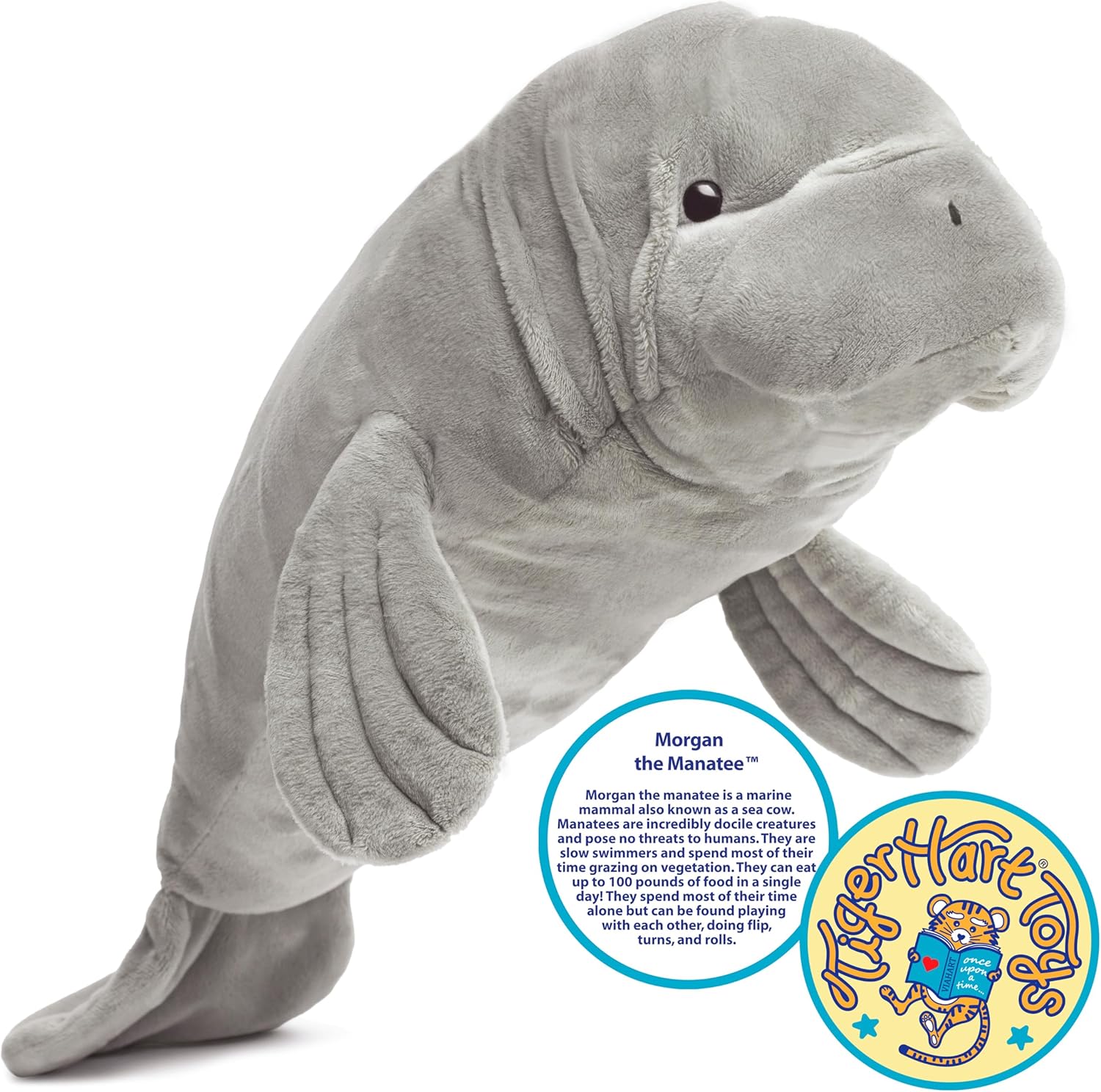 tigerhart morgan the manatee 21 inch stuffed animal plush tigerhart morgan the manatee 21 inch stuffed animal plush