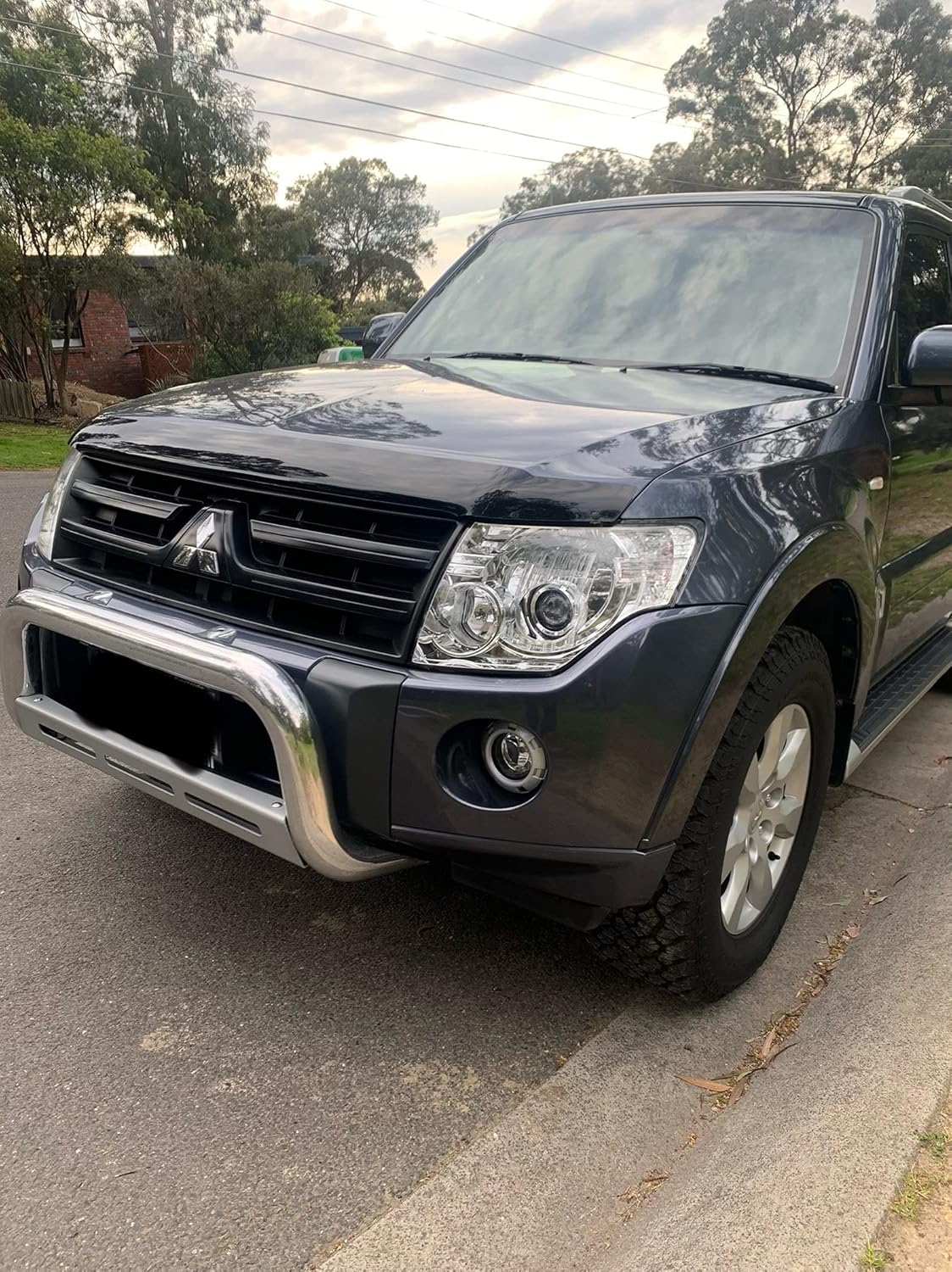 tradieschoice 4x4 bonnet protector guard to suit mitsubishi pajero ns nx 2007 2020 tinted black tradieschoice 4x4 bonnet protector guard to suit mitsubishi pajero ns nx 2007 2020 tinted black