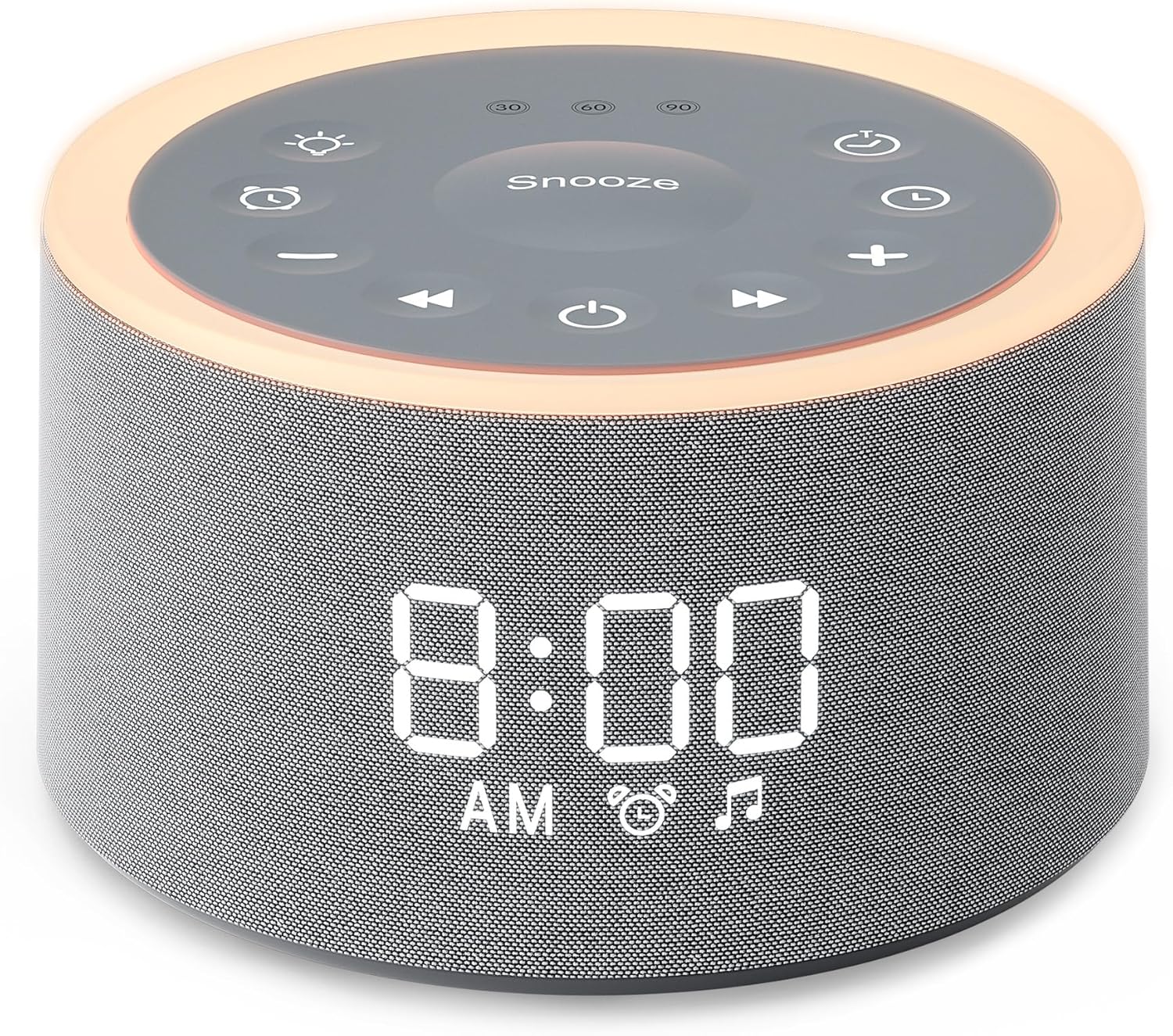 dreamegg sound machine alarm clock d1+ white noise machine with night light, 29 soothing sound, 6 wake up sound, 0 100% dimmable, 30 level volume, soonze, timer, alarm clock for baby, adult, bedroom dreamegg sound machine alarm clock d1+ white noise machine with night light, 29 soothing sound, 6 wake up sound, 0 100% dimmable, 30 level volume, soonze, timer, alarm clock for baby, adult, bedroom