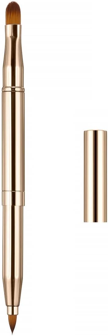 exquisite professional lip brush applicators retractable lipstick brushes lipstick gloss makeup brush tool for women and girls (two head gold) exquisite professional lip brush applicators retractable lipstick brushes lipstick gloss makeup brush tool for women and girls (two head gold)