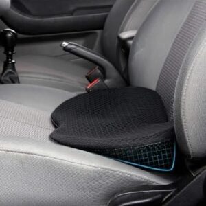 car seat cushion memory foam for driver comfort & back pain relief back support, pain relief for car travel, long trips (black)